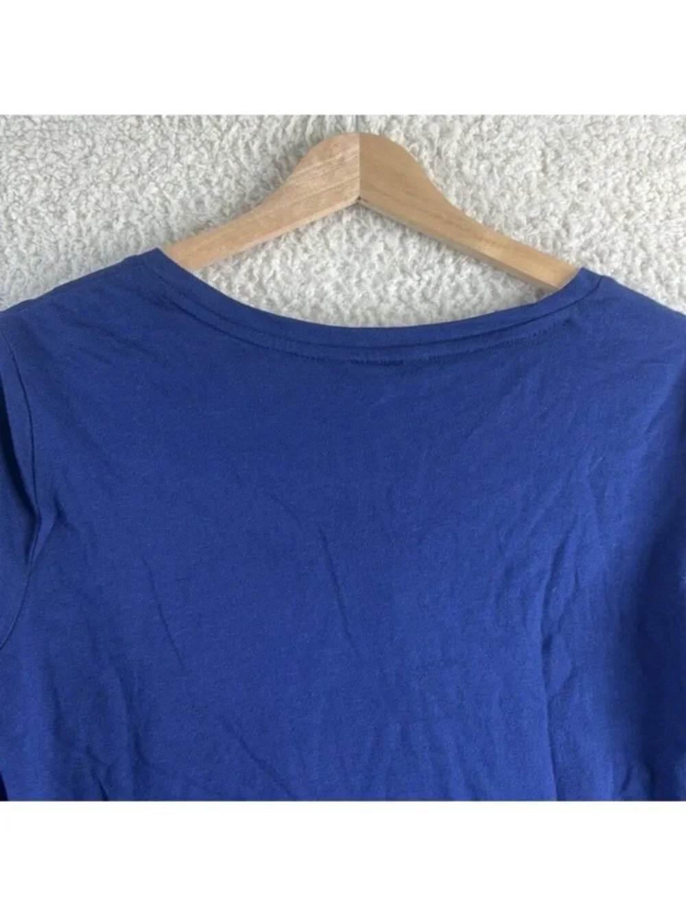 NWT Charter Club Womens Navy Cotton V-Neck Long Sleeve Pajama Top L LARGE